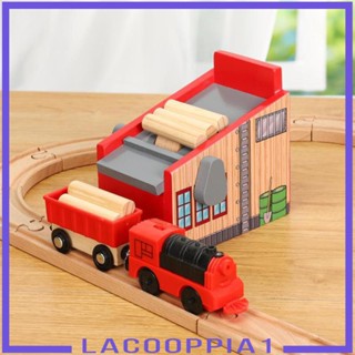 [Lacooppia1] ชุดของเล่นรถไฟไม้ สําหรับเด็ก