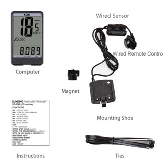 หน้าจอ LCD ขนาดใหญ่ แบบมีสาย กันฝน สําหรับจักรยาน