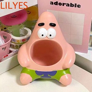 Lilyescub ที่วางแปรงปากกา ดินสอ ปากกา อเนกประสงค์ เรซิน รูปการ์ตูน Patrick Star จุของได้เยอะ สําหรับเด็ก