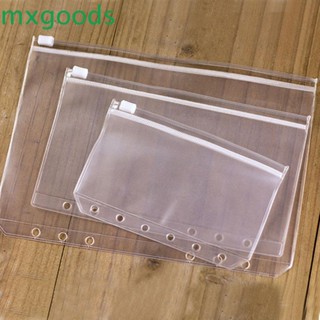 Mxgoods แฟ้มใส่เอกสาร PVC แบบใส มีซิป ทรงหลวม สําหรับนักเรียน