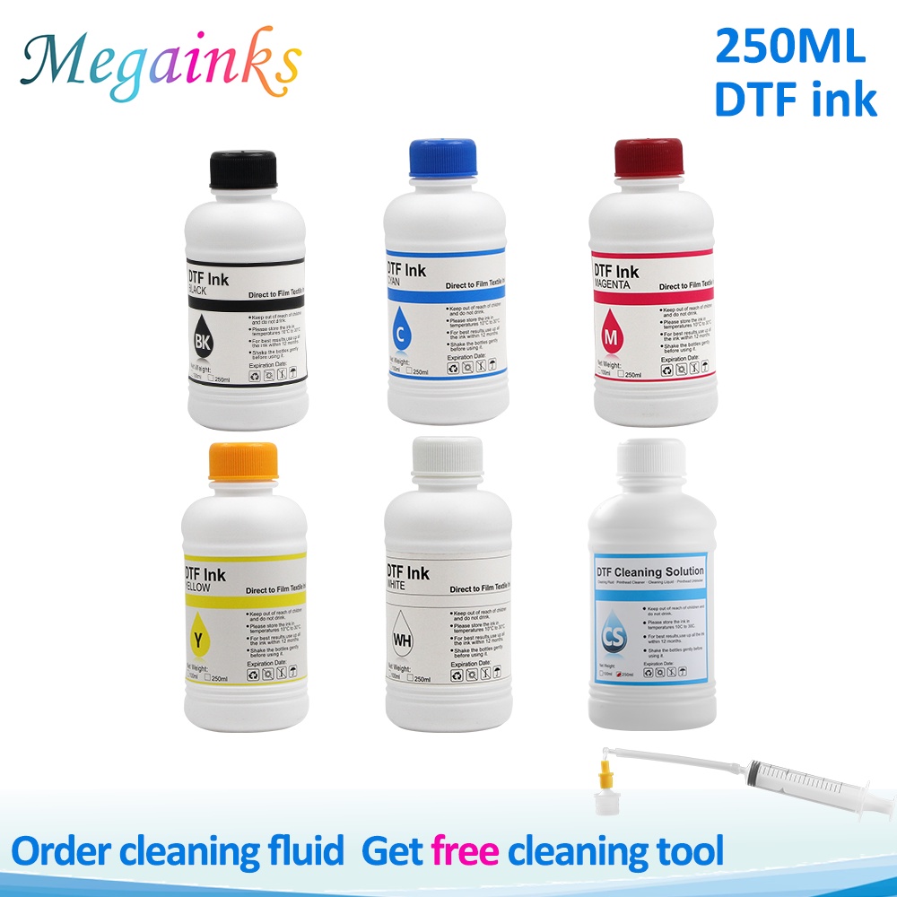 DTF Ink 250ML And Cleaning Liquid For Direct Transfer Film For PET Film DTF Ink All Desktop Large Fo