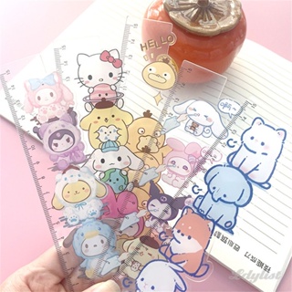 ✿ Sanrio Series ไม้บรรทัด 15 ซม. Kawaii เครื่องเขียนอะคริลิคไม้บรรทัด Kuromi Hello Kitty My Melody นักเรียนภาพวาดสำนักงานเครื่องมือวัดของเล่นเด็กของขวัญ