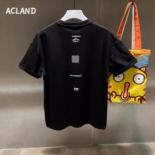 Acland เสื้อยืดผู้ชาย ผู้ชายเสื้อเชิ้ต เสื้อยืด ผ้านุ่ม ใส่สบาย ไม่หด ไม่ต้องรีด MTX2390KFR 37Z230913