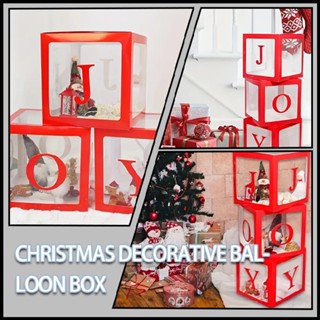 Christmas Large Red Transparent Joy Box Joy Blocks Decorations for Holiday Party