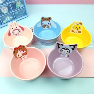 Sanrio Kuromi ชามเซรามิค รูปการ์ตูน Hello Kitty น่ารัก สําหรับใส่อาหาร