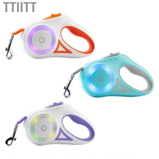 Ttiitt Retractable Pet Leash  Dog Walking  Colorful Light Prevent Slip for Outdoor