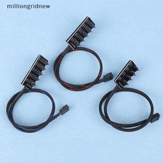 [milliongridnew] สายเคเบิลอะแดปเตอร์แยกพัดลมระบายความร้อน CPU 1 เป็น 4 Pins TX4 PWM