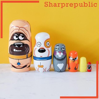 [Sharprepublic] ตุ๊กตาการ์ตูนรัสเซีย Matryoshka 6 ชิ้น