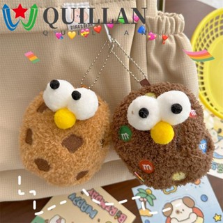 Quillan M&amp;Ms พวงกุญแจ จี้ตุ๊กตา การ์ตูนช็อคโกแลต คุกกี้ เข็มกลัด พวงกุญแจแฟชั่น กระดุมแป๊กหน้าอก นุ่ม ตาโต เคสหูฟัง