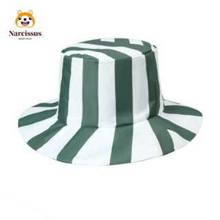 Narcissus หมวกบักเก็ต หมวกคอสเพลย์ ทรงโดม Urahara Kisuke สีเขียว และสีขาว