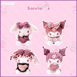 SANRIO Sq2 ตุ๊กตายัดนุ่น รูปหัวใจ เสือดาว ซานริโอ้ คูโรมิ เมโลดี้ ของเล่นสําหรับเด็ก