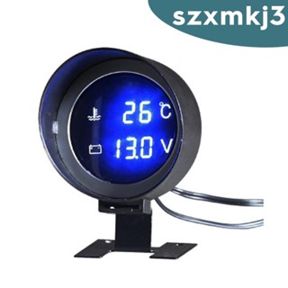 [Szxmkj3] เครื่องวัดอุณหภูมิน้ํา โวลต์มิเตอร์ 12V 24V พร้อมเซนเซอร์ 10 มม.