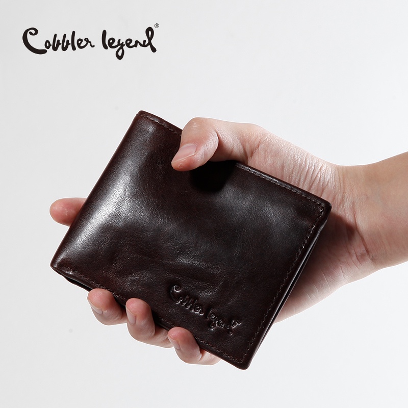 Cobbler Legend กระเป๋าสตางค์ หนังแท้ สไตล์วินเทจ ใส่บัตรได้ สําหรับผู้ชาย
