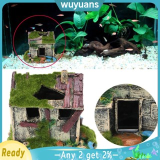 Wuyuans บ้านเรซิ่นจําลอง สําหรับตกแต่งตู้ปลา