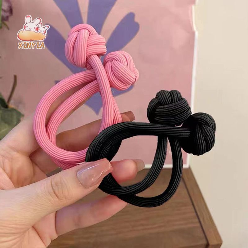 【XINYIA】2024 ยางรัดผมหางม้า แบบหนา ยืดหยุ่นสูง ทนทาน สีชมพู