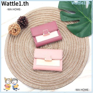 Wttle กระเป๋าสตางค์หนัง ใบสั้น ใส่เหรียญได้หลายช่อง จุของได้เยอะ ขนาดเล็ก ใส่บัตรได้สามช่อง แฟชั่นสําหรับผู้หญิง