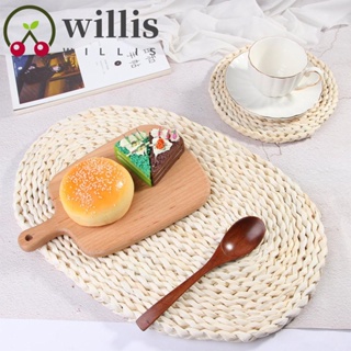 Willis แผ่นรองโต๊ะอาหาร ข้าวโพดธรรมชาติ แผ่นรองหม้อ ทอถ้วยชา แผ่นรองจาน