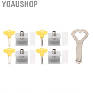 Yoaushop Sliding Window Lock  Wide Application Durable 1 Key Easy Installation Windows Safety Locks for Home