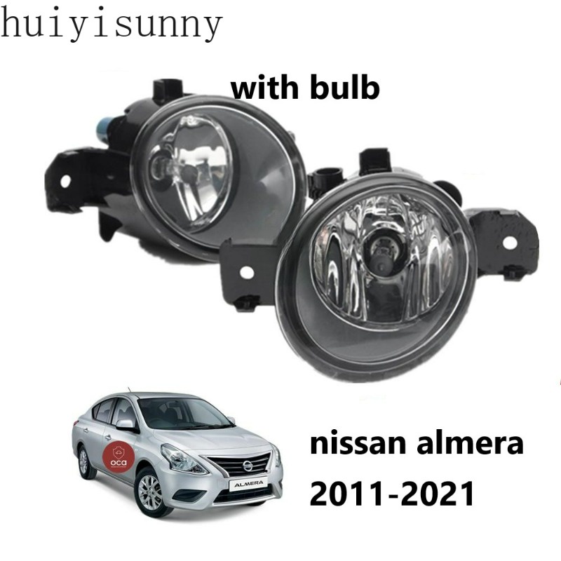 Hys (พร้อมหลอดไฟ) ไฟตัดหมอกกันชนหน้า สําหรับ nissan almera 2011 2012 2013 2014 2015 2016 2017 2018 2