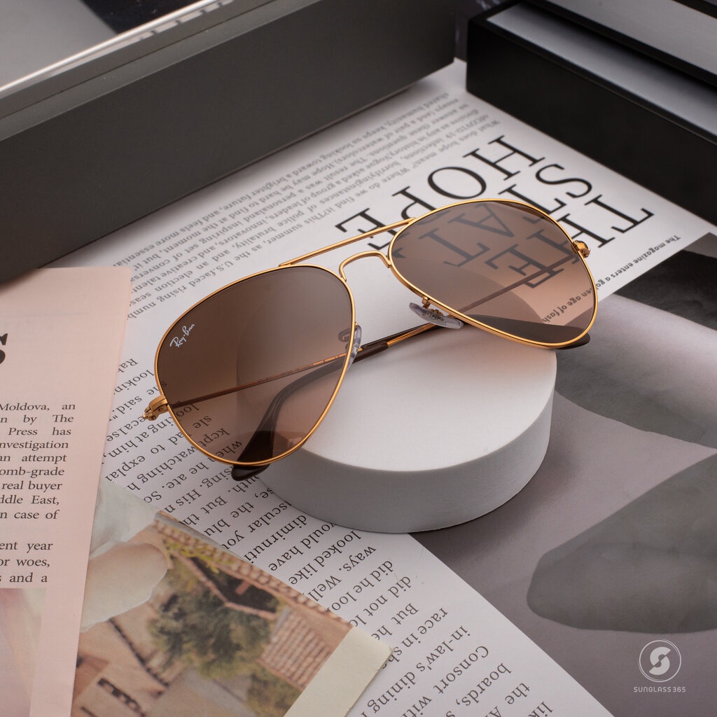 Ray-Ban RB3025 9001/A5 Aviator SHINY LIGHT BRONZE