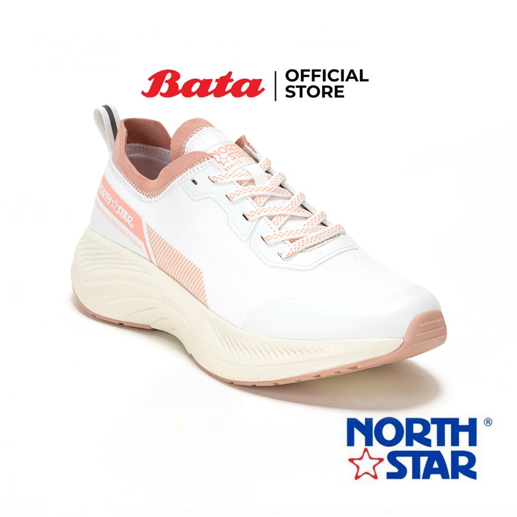 Bata บาจา by North Star รองเท้าผ้าใบแบบผูกเชือก สำหรับผู้หญิง สีเบจ รหัส 5208073 สีขาว รหัส 5201073