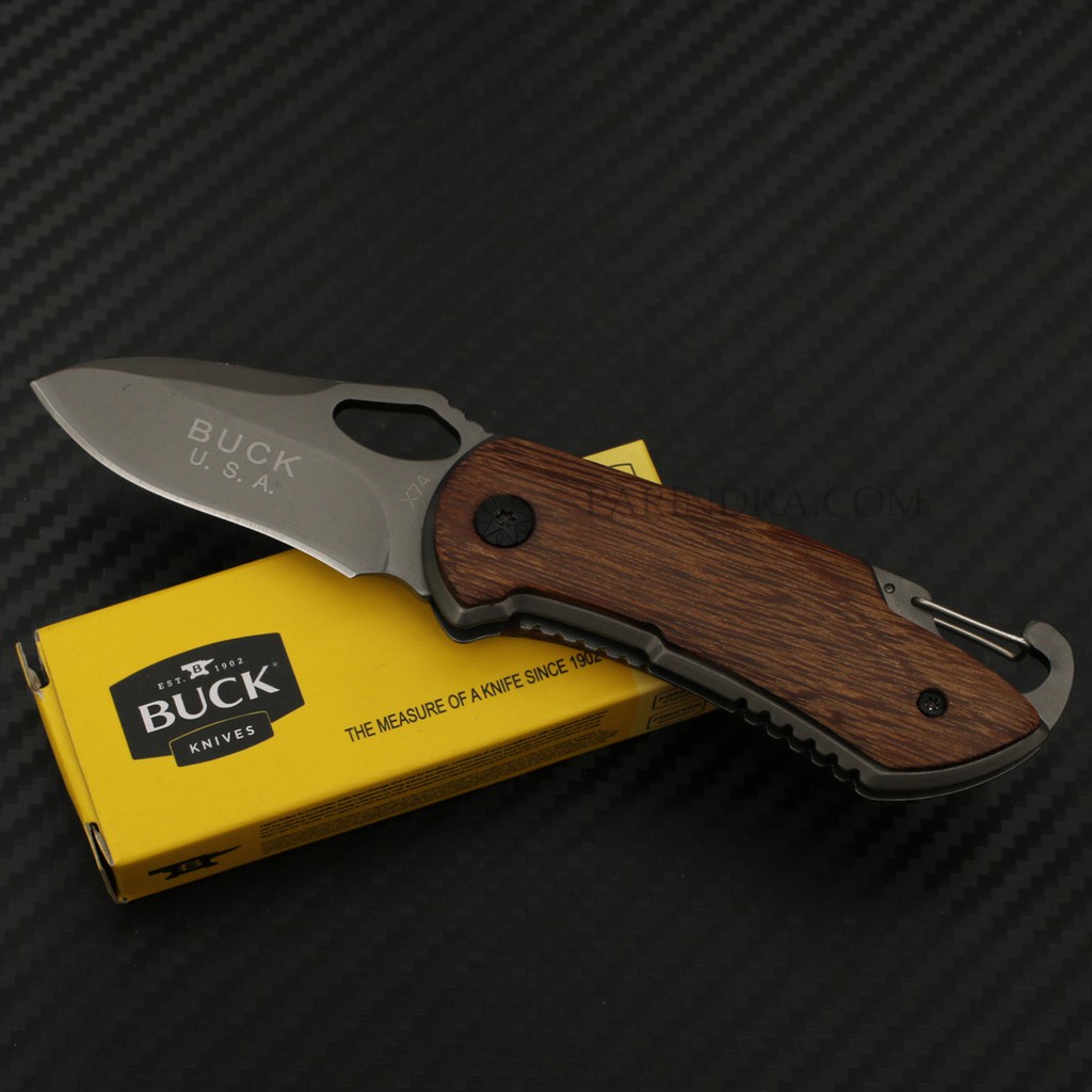 Knife มีดพับขนาดเล็ก Buck Knives X74 (OEM) ด้ามไม้ สวย คลาสสิก  มีดพก