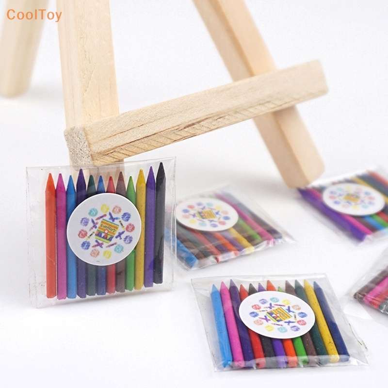 Cooltoy กล่องดินสอสีน้ํา ขนาดเล็ก สําหรับตกแต่งบ้านตุ๊กตา 1:12 1 ชุด