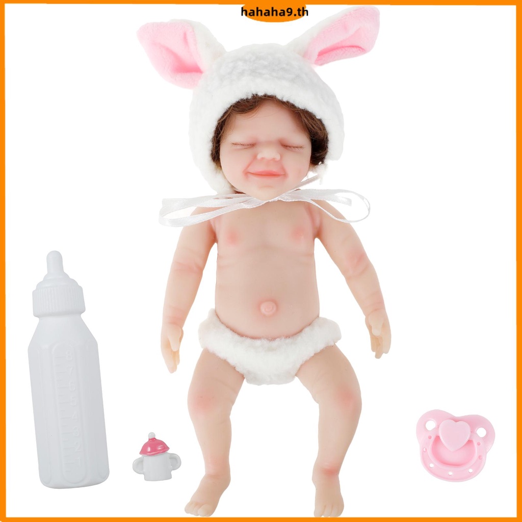 ตุ๊กตาเด็กแรกเกิด เสมือนจริง ซิลิโคนนิ่ม 6 นิ้ว ล้างทําความสะอาดได้ พร้อมเสื้อผ้า ของเล่น SHOPTKC8817