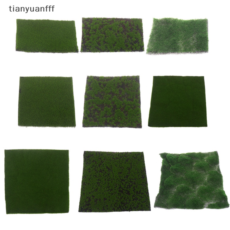 Tianyuanfff มอสหญ้าเทียมจําลอง สีเขียว สําหรับตกแต่งสวน diy