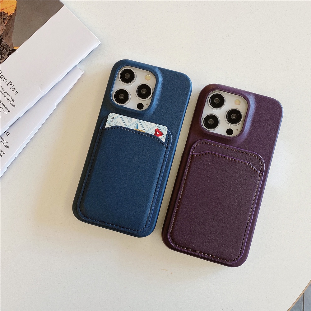 เคสโทรศัพท์มือถือหนัง PU หรูหรา พร้อมช่องใส่บัตร สําหรับ iPhone 13 12 Pro Max 14 15 Pro Max 11 XS XR 7 8 plus