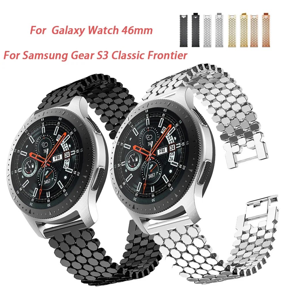สายนาฬิกาข้อมือสเตนเลส โลหะ 22 มม. สําหรับ Samsung Galaxy 4 classic 46 มม. Gear S3 Galaxy watch 6 classic 47 มม. - รูปที่ 7