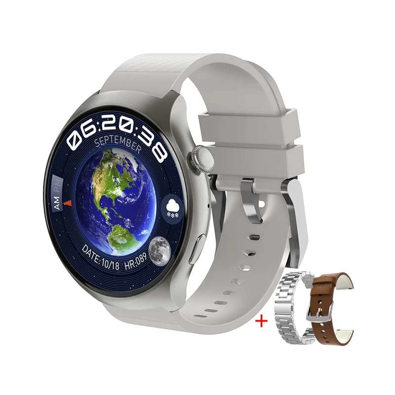 HW6 Mini 1.52" HD จอโค้ง Smart Watch แถมสายนาฬิกา 3 เส้น SF32LB551 ChatGPT วัดหัวใจ วัดออกซิเจน วัดการนอนหลับ (สีขาว)