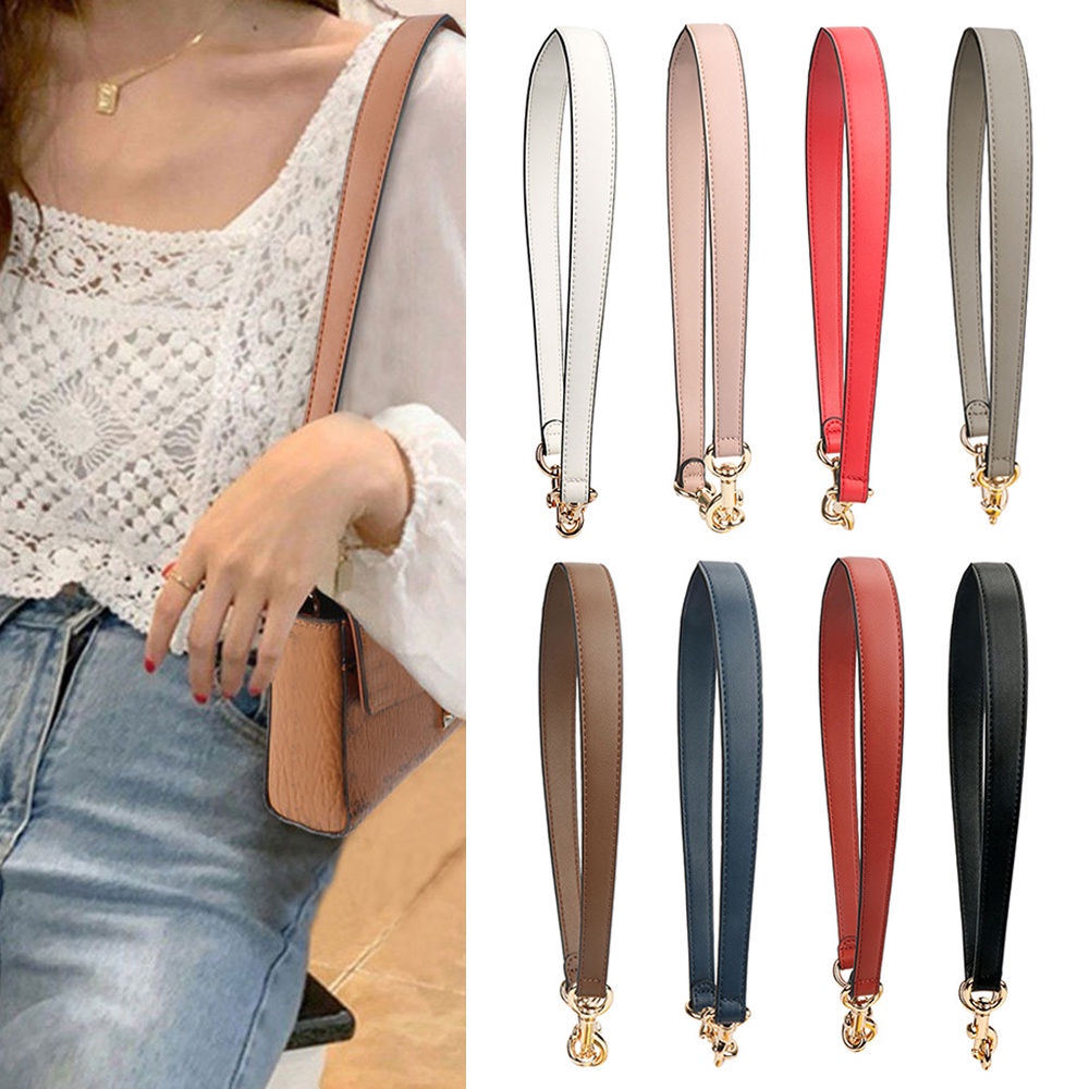 สายคล้องกระเป๋าหนัง สะพายไหล่ ทรงบักเก็ต ขนาด 36 ซม. 49 ซม. 65 ซม. สีพื้น แบบเปลี่ยน