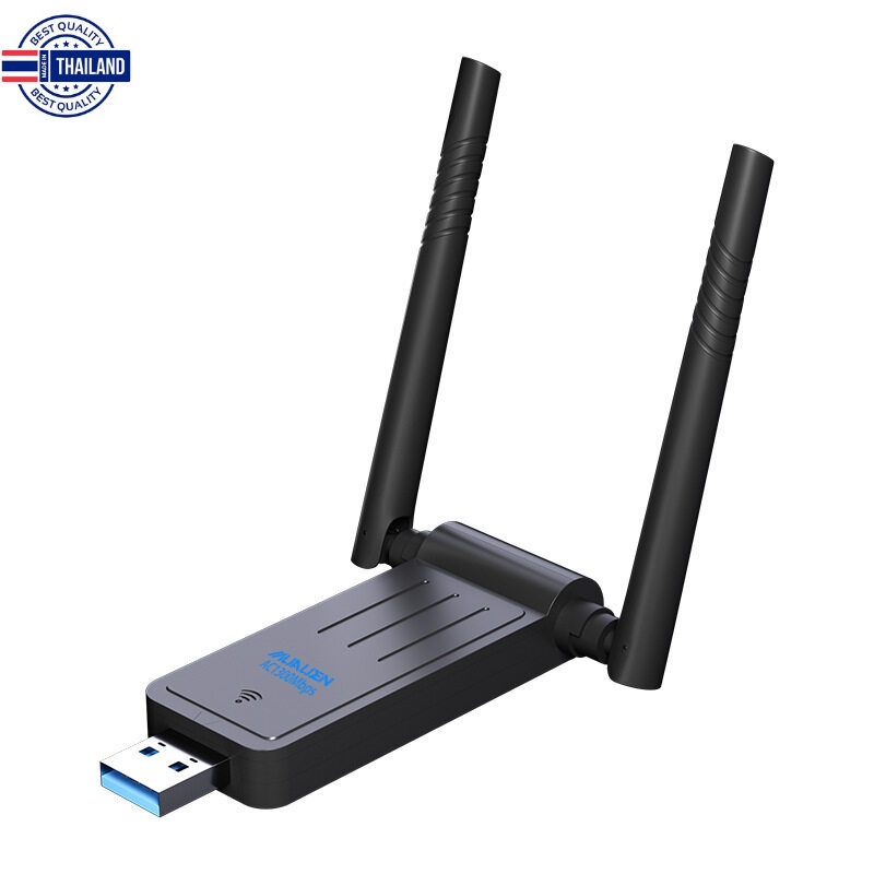 สัญญาณแรงสุดๆ ผ่านผนังได้ ตัวรัสัญญาณ wifi 5G USB Adapter คอม 1300Mbps 2.4GHz-5.8GHz ตัวรั wifi แรง เล่นเกมไม่ติดขัด สำห