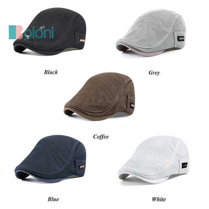 [Boloni] Cbbie Flat Breathable Mesh Newsboy Beret Ivy ใหม่ - รูปที่ 3