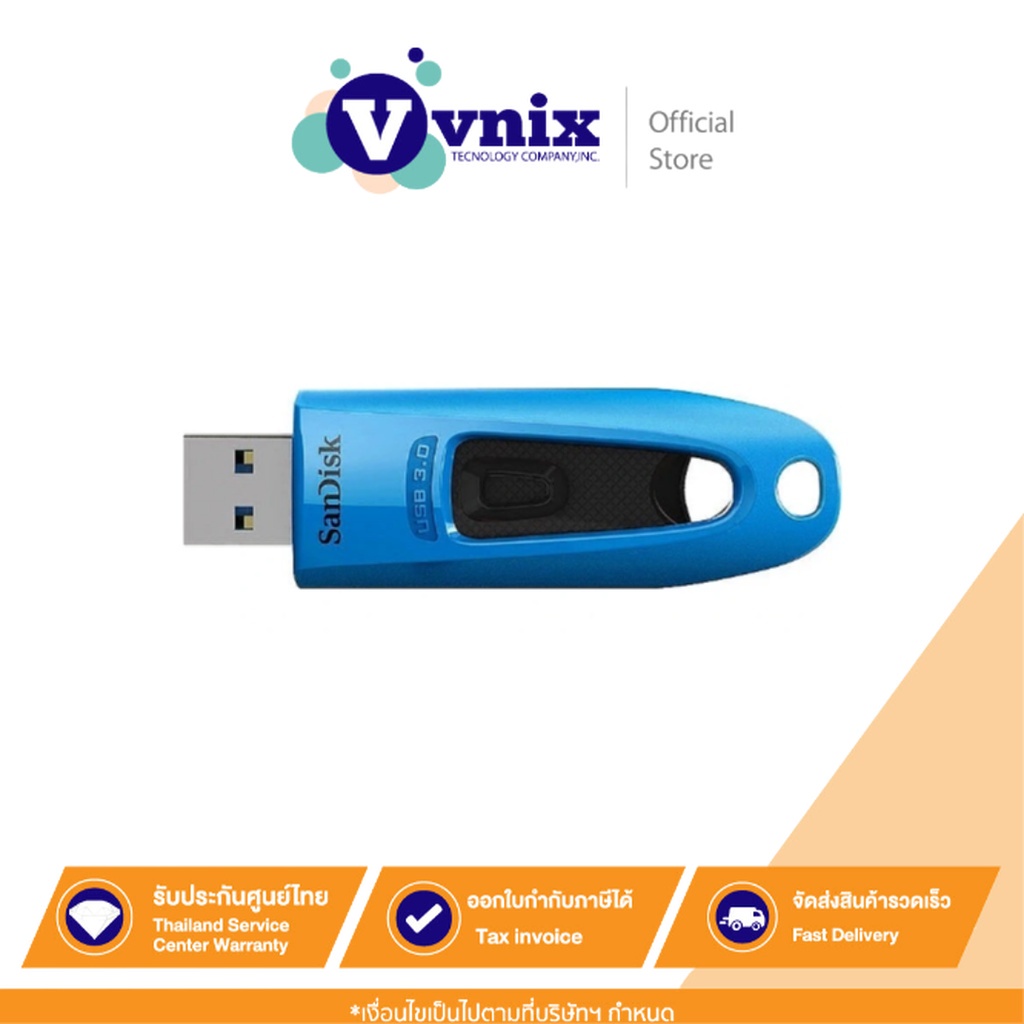 Sandisk SDCZ48-032G-U46B FLASH DRIVE (แฟลชไดร์ฟ) 32GB SANDISK ULTRA FIT USB 3.0 By Vnix Group