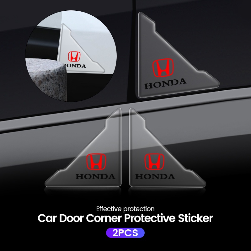 ฝาครอบมุมประตูรถยนต์ แบบใส กันรอยขีดข่วน สําหรับ Honda City CRV accord Civic 10th 8th gen 4d accord 7 jazz 2 4 ชิ้น
