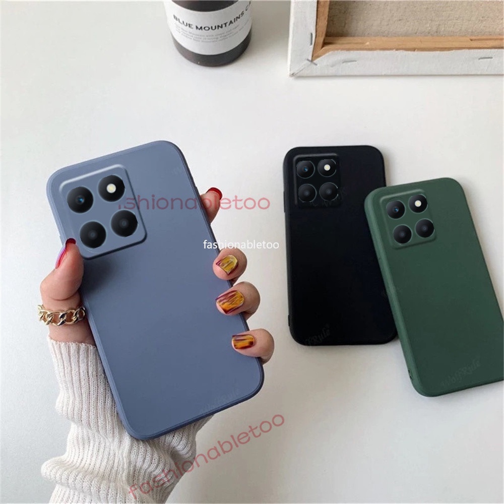 เคสโทรศัพท์มือถือ ซิลิโคนนิ่ม กันกระแทก กันรอยเลนส์กล้อง สีพื้น สําหรับ Honor X8B X8A X6A X6s X 8B X 8A X 6A X 6s HonorX8B HonorX8A HonorX6A HonorX6s 4G 5G
