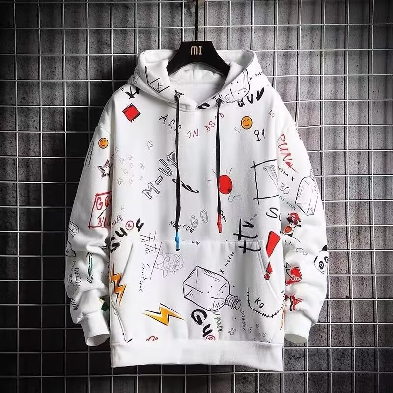 【M-3XL】เสื้อฮู้ดดี้ลําลอง พิมพ์ลาย สไตล์ญี่ปุ่น ฮิปฮอป สตรีท ขนาดใหญ่ สําหรับผู้ชาย ผู้หญิง ทุกเพศ
