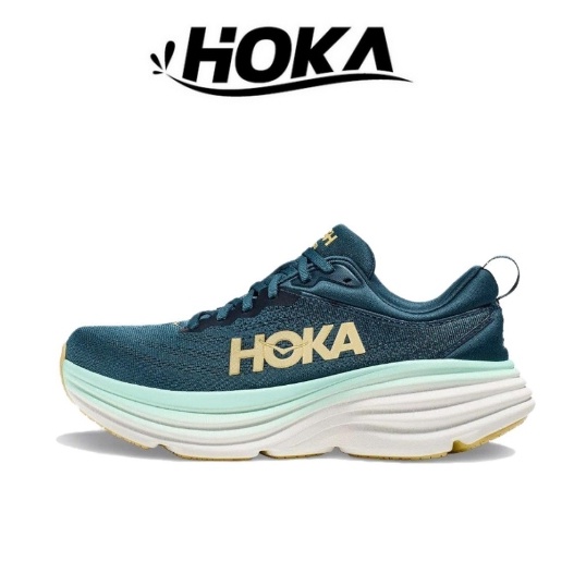 HOKA ONE ONE Clifton 8 น้ำเงิน - ขาว ของแท้ 100 % 8 สีเทา