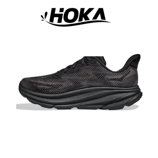 รองเท้า ของแท้ 100 % HOKA ONE ONE Clifton 9 สีดำ