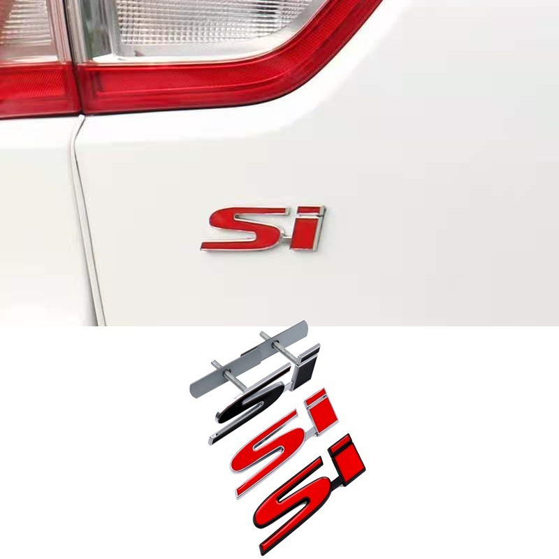 สติกเกอร์โลโก้ SI สําหรับติดกระจังหน้ารถยนต์ Honda Civic City Vezel CRV Accord
