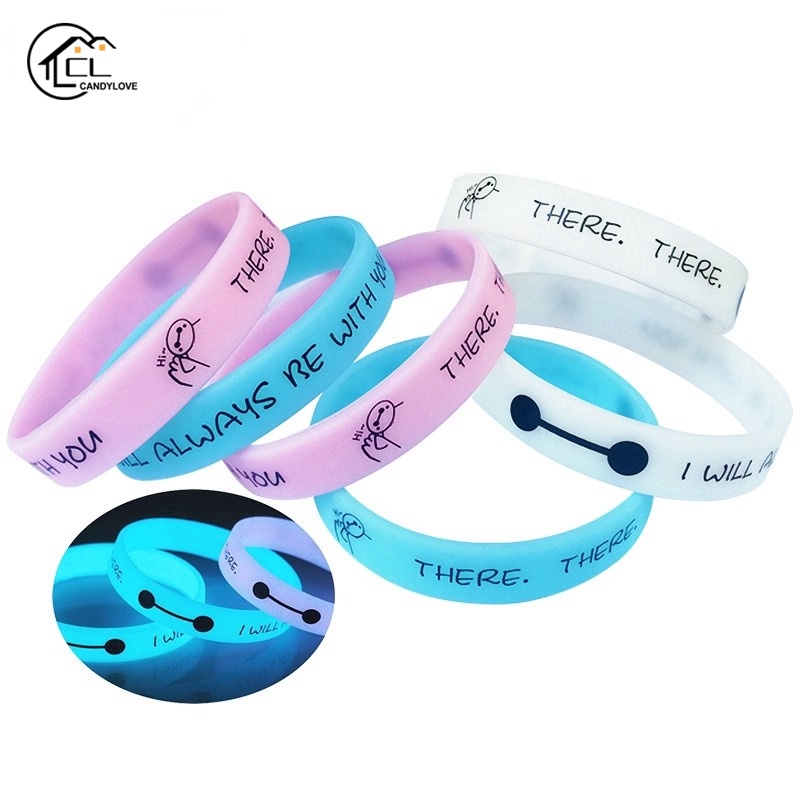 สร้อยข้อมือซิลิโคน แวววาว ในที่มืด สําหรับผู้หญิง