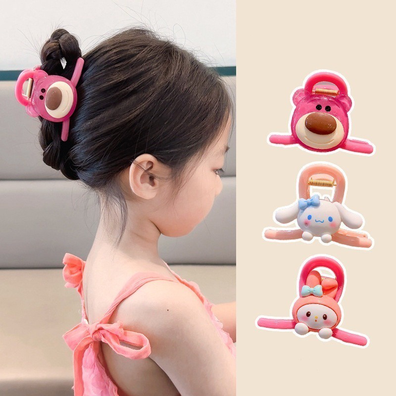 Kawaii Sanrio กิ๊บติดผม รูปตุ๊กตาการ์ตูนอนิเมะ Kuromi Mymelody Cinnamoroll Pompom Purin น่ารัก เครื่องประดับผม สําหรับเด็ก