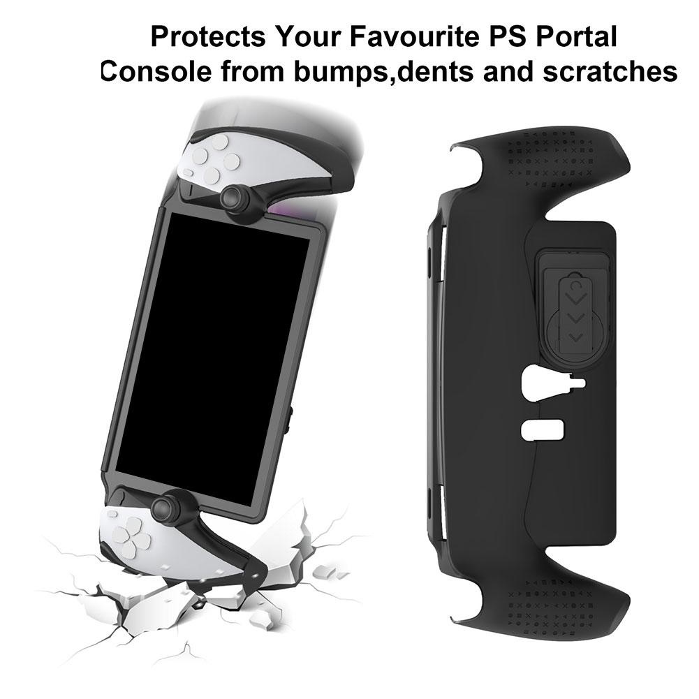 เคส TPU พร้อมตัวยึด สําหรับ Playstation Portal ฝาครอบป้องกัน ป้องกันรอยขีดข่วน ป้องกันการตก สําหรับ PS Portal Game Console เคสขาตั้ง อุปกรณ์เสริม