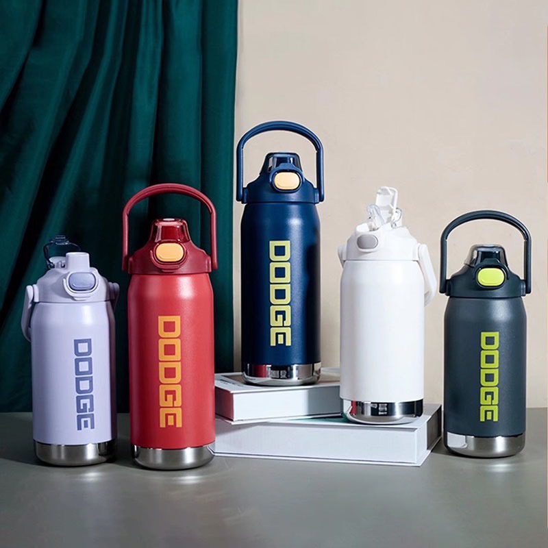 (พร้อมส่ง) DODGE กระบอกน้ำเก็บความร้อนเเละเย็น รุ่นฝา 2 หัว ขนาด 950ml/1200ml