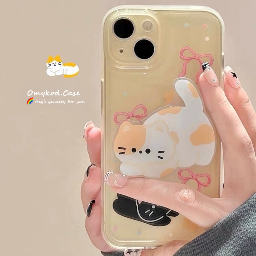 เคสโทรศัพท์มือถือ ลายการ์ตูนแมว กันกระแทก สําหรับ iPhone XR 11 14 13 12 Pro 8 7 6 6s Plus SE 2020 X XS Max