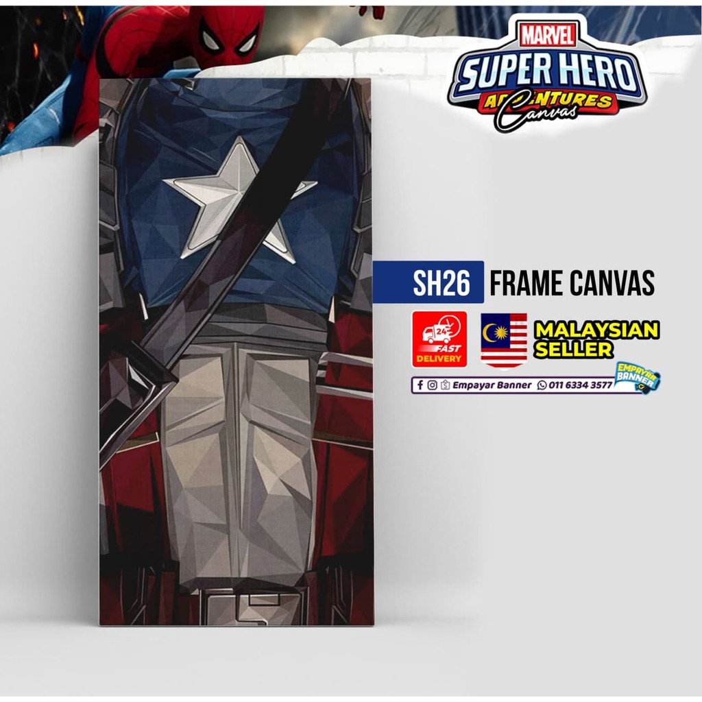 FRAME DECO BILIK : Canvas Marvel (superhero) FRAME CANVAS SUPERHERO