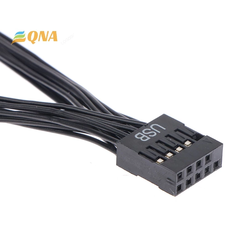 [QNA] ใหม่ สายเคเบิลต่อขยายเมนบอร์ดคอมพิวเตอร์ USB 9 Pin 1 Female เป็น 2 Male Y 1 ชิ้น