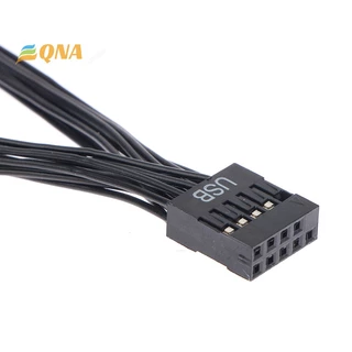 [QNA] ใหม่ สายเคเบิลต่อขยายเมนบอร์ดคอมพิวเตอร์ USB 9 Pin 1 Female เป็น 2 Male Y 1 ชิ้น